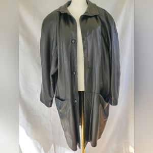 Vintage Saks Fifth Avenue Leather Coat